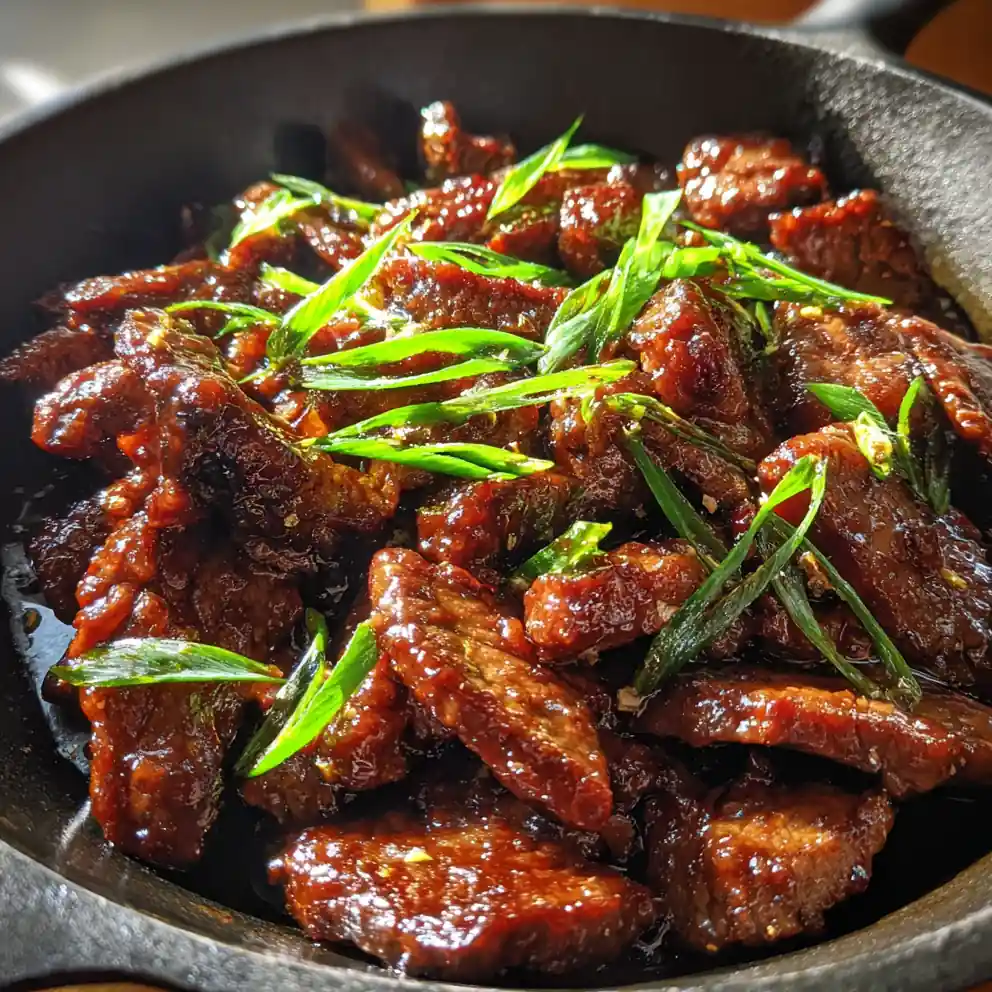 pf chang's mongolian beef recipe Glossy Mahogany Skillet