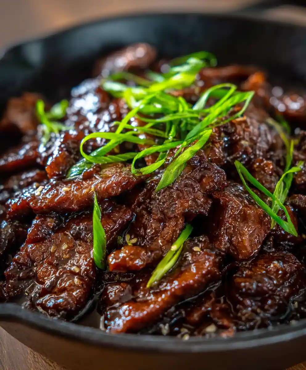 pf chang's mongolian beef recipe Glossy Mahogany Skillet