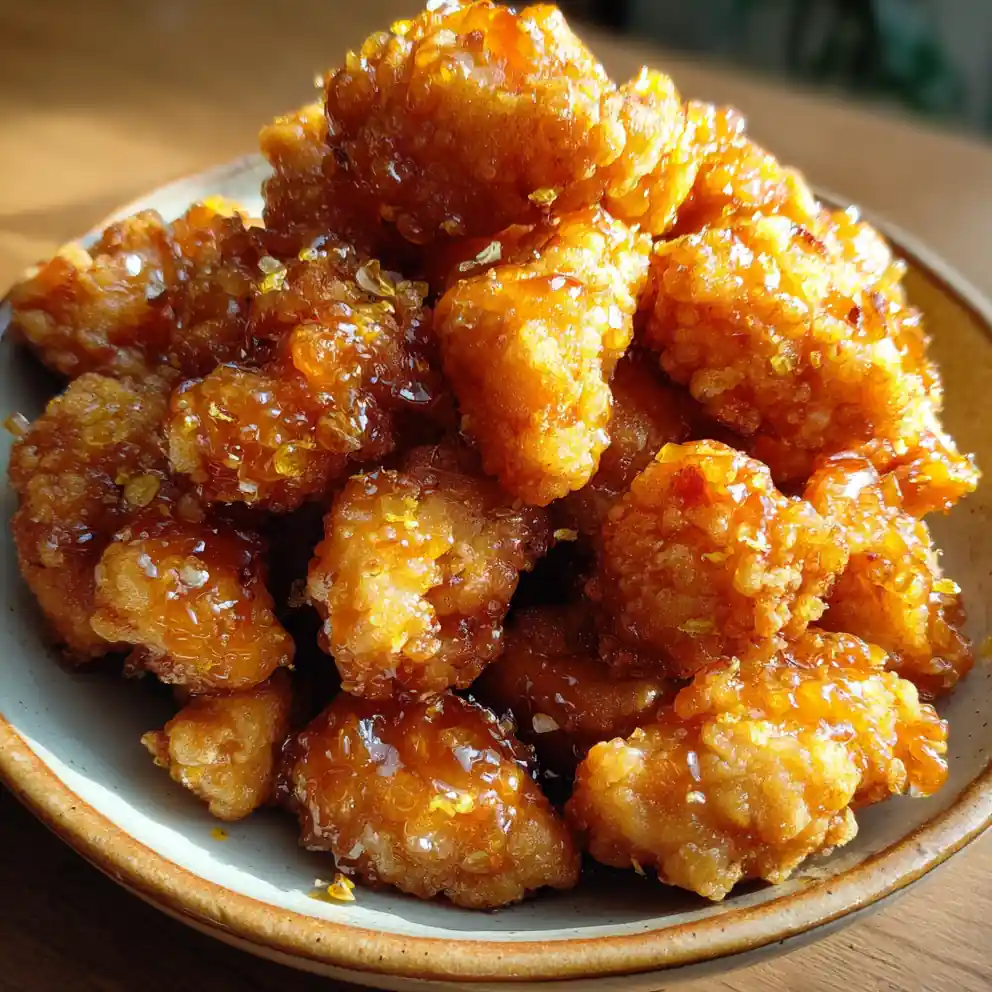 Popcorn Chicken Recipe With Saffron Honey Drizzle 6 popcorn chicken recipe With Saffron Honey Drizzle