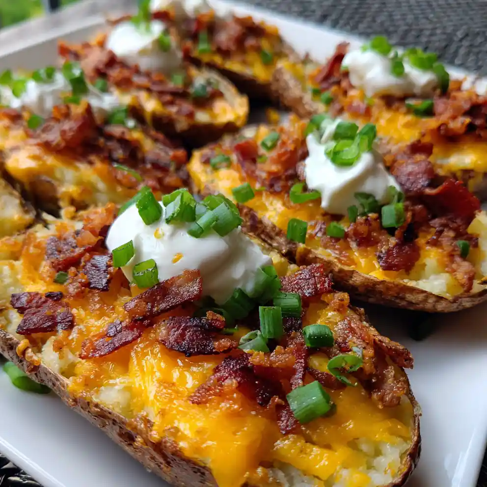 Potato Skins Recipe With Sunset Cheddar Melt 6 potato skins recipe With Sunset Cheddar Melt