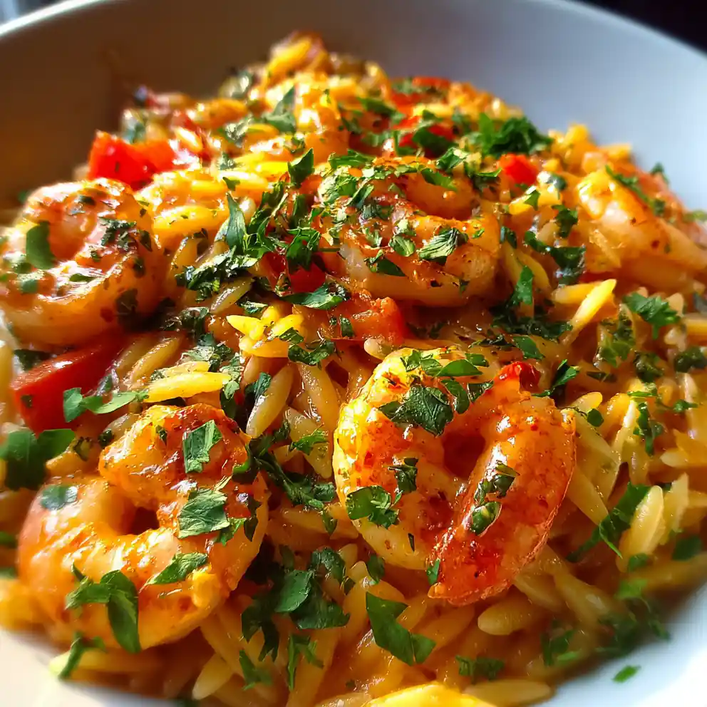 shrimp orzo recipe With Sunset Paprika Butter