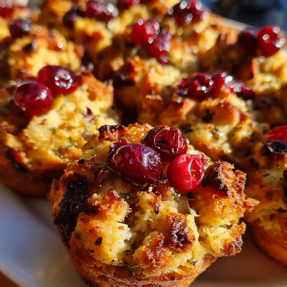 stuffing muffins recipe With Cranberry Jewel Tops