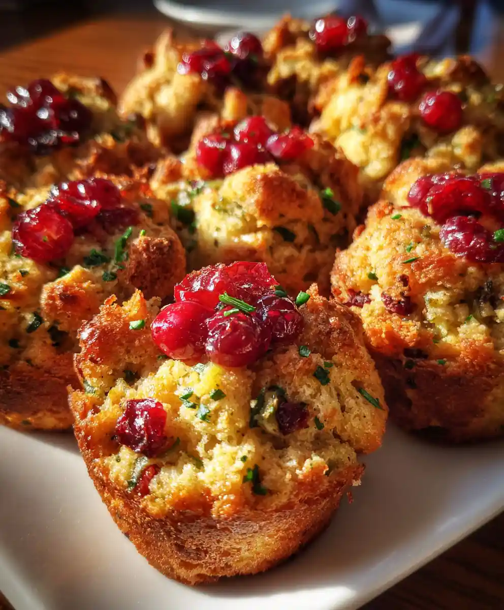 stuffing muffins recipe With Cranberry Jewel Tops