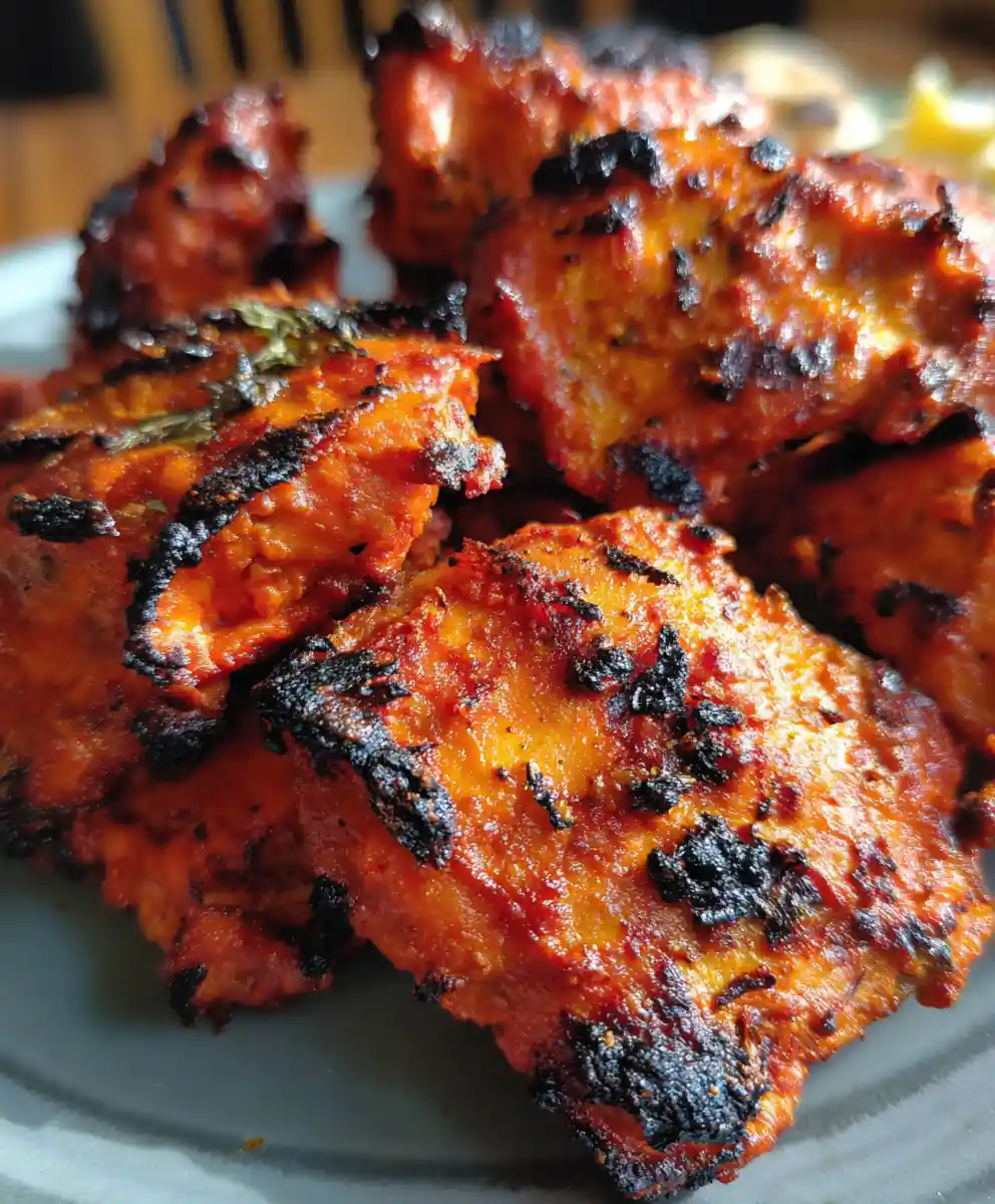 tandoori chicken recipe With Ember-Red Yogurt Crust