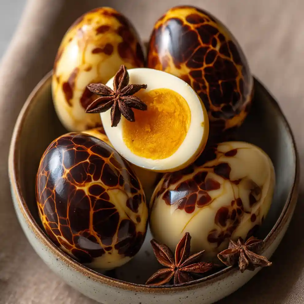 tea egg recipe Marbled Soy Amber Eggs