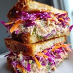 Tuna Fish Sandwich Recipe With Purple Cabbage Slaw 1760373392.436551