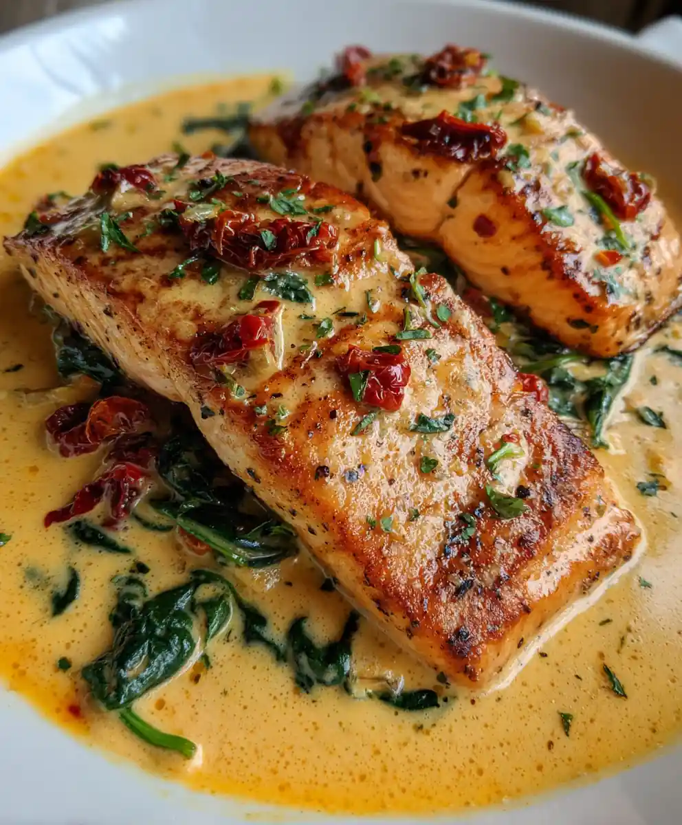 tuscan salmon recipe With Sun-Dried Tomato And Olive Mosaic