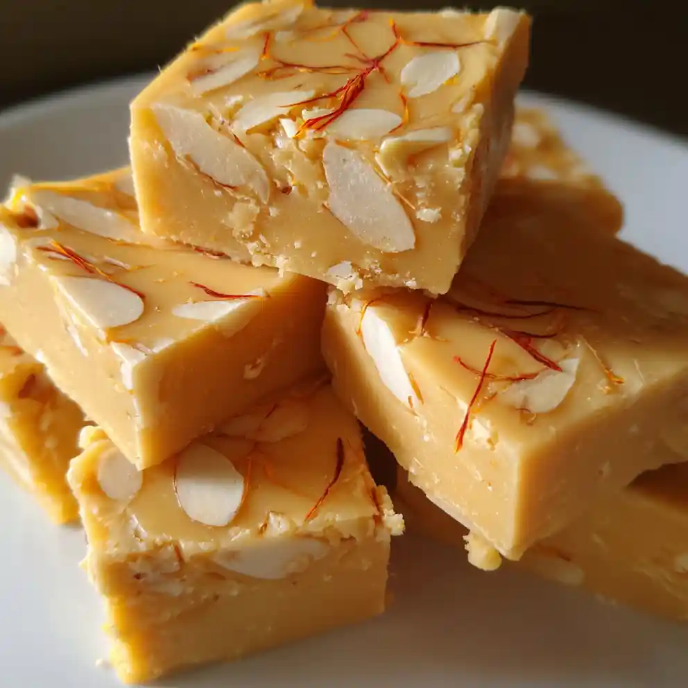 Vanilla Fudge Recipe With Saffron Almond Veins 6 vanilla fudge recipe With Saffron Almond Veins