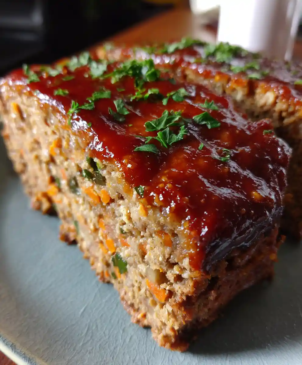 vegetarian meatloaf recipe With Tomato-Pepper Glaze