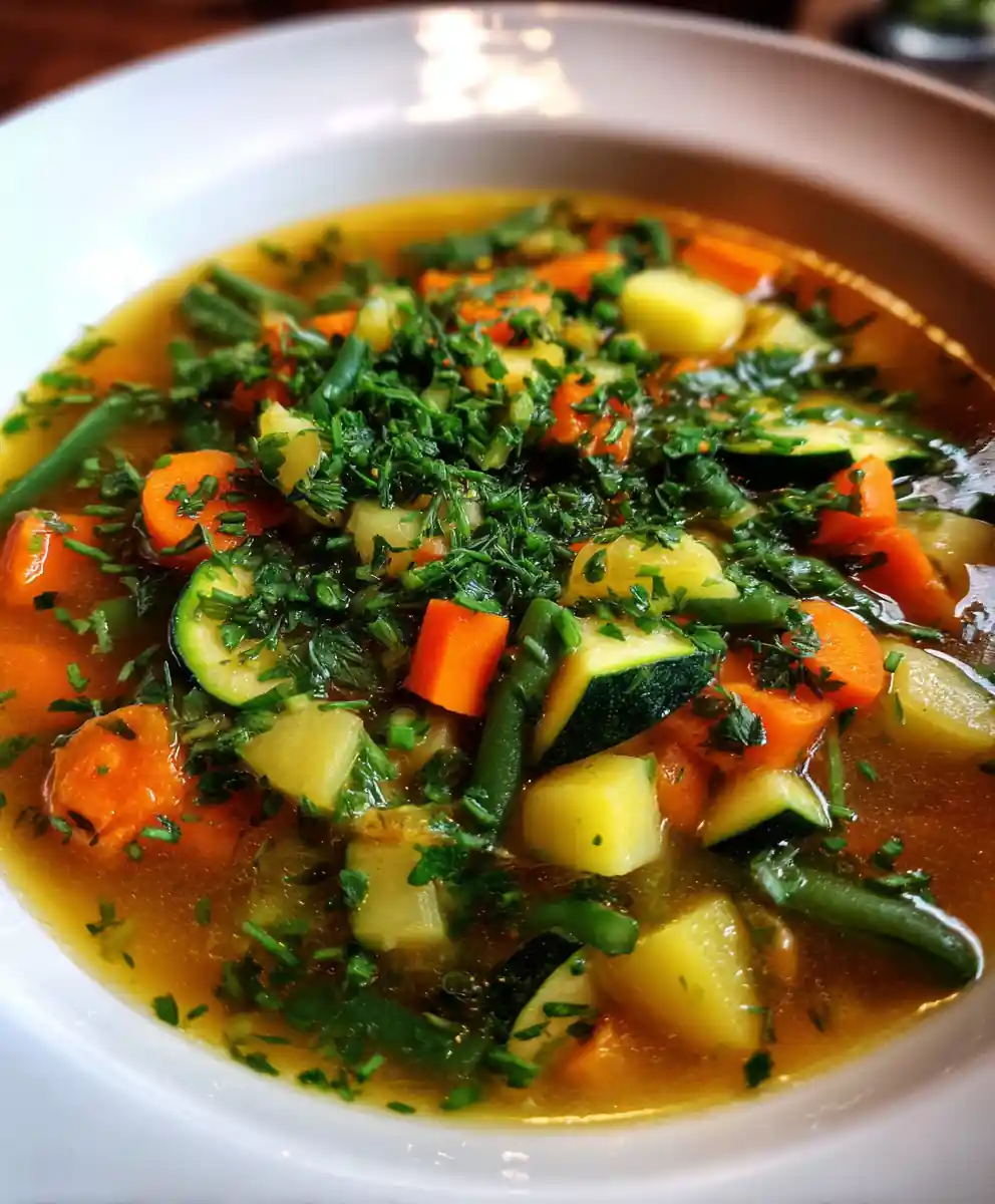 Veggie Soup Recipe With Emerald Herb Confetti 7 veggie soup recipe With Emerald Herb Confetti