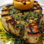 Grilled Swordfish Recipe Charred Lemon And Herb Oil 1762496392.6725917