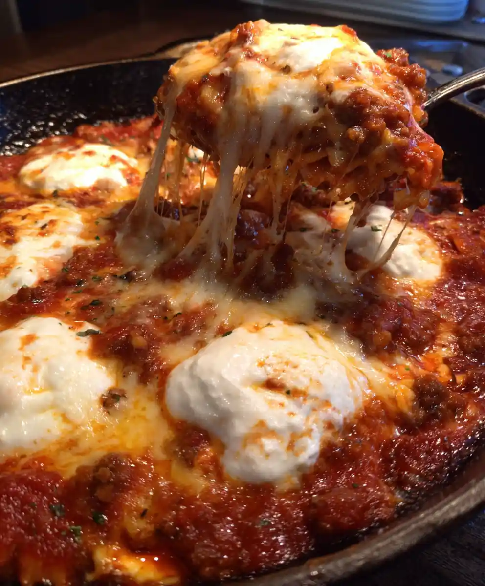 Lazy Lasagna Recipe Skillet Red With Ricotta Dollops 7 lazy lasagna recipe Skillet Red With Ricotta Dollops