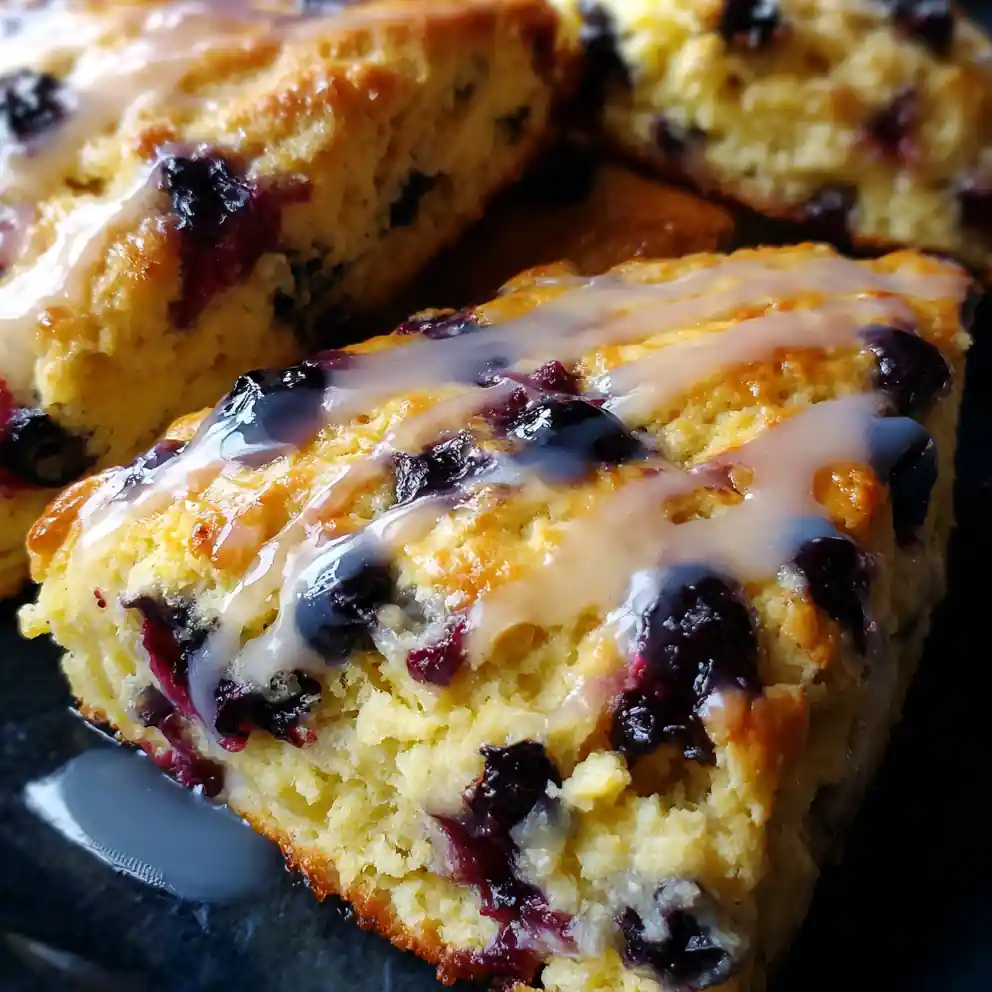 lemon blueberry scones recipe Indigo Lemon Glaze