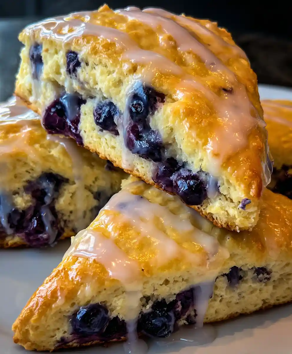 lemon blueberry scones recipe Indigo Lemon Glaze