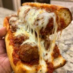 Meatball Sandwich Recipe Marinara Red And Mozzarella Pull 1762519041.2984238