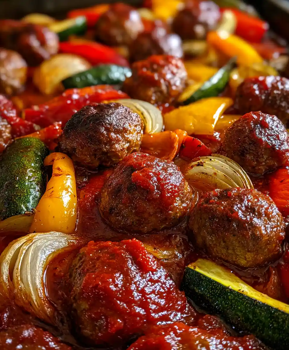 meatballs recipe oven Tomato Sheet Pan Red Gloss