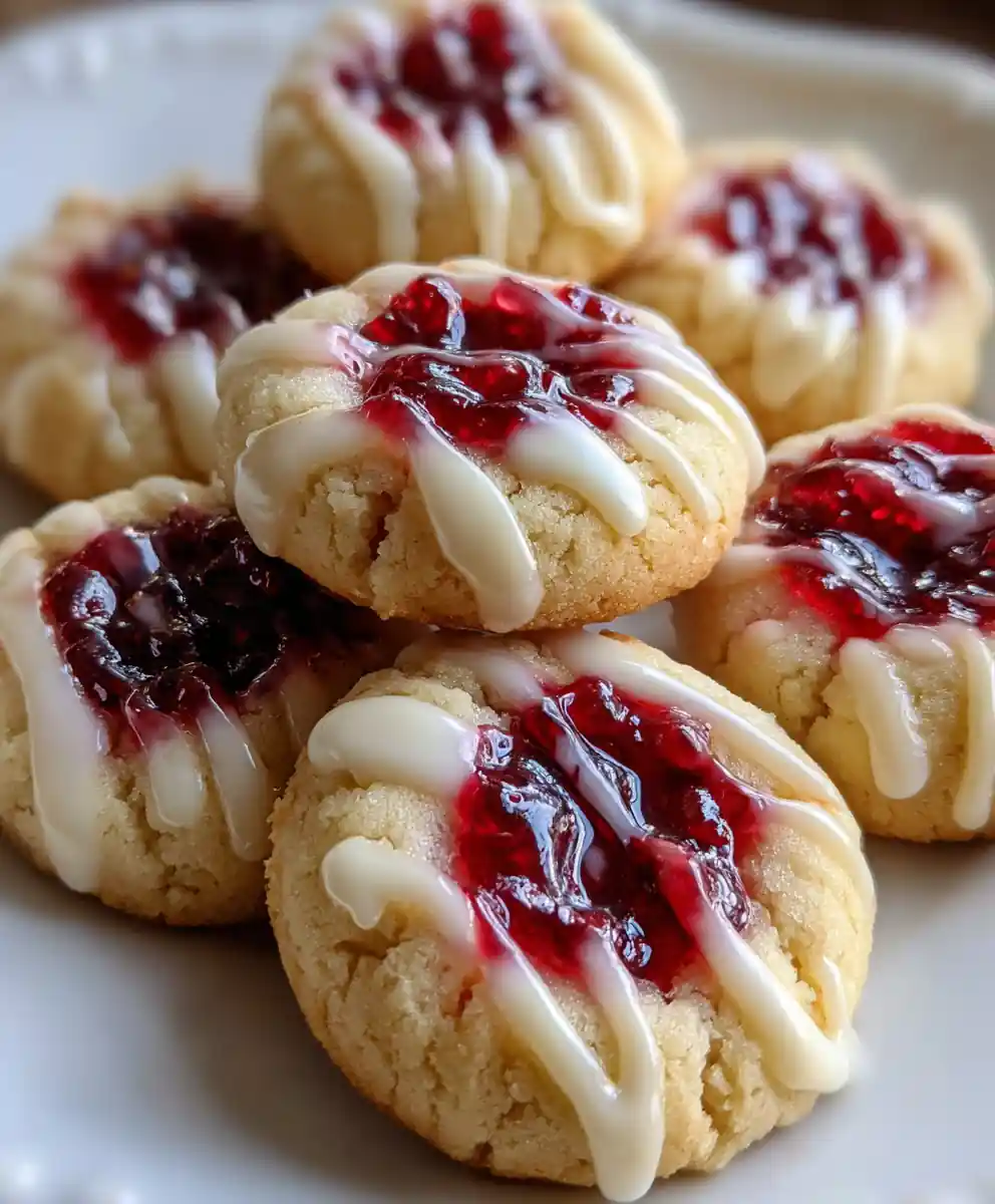 Raspberry Thumbprint Cookie Recipe Almond-Glazed Ruby Centers 7 raspberry thumbprint cookie recipe Almond-Glazed Ruby Centers