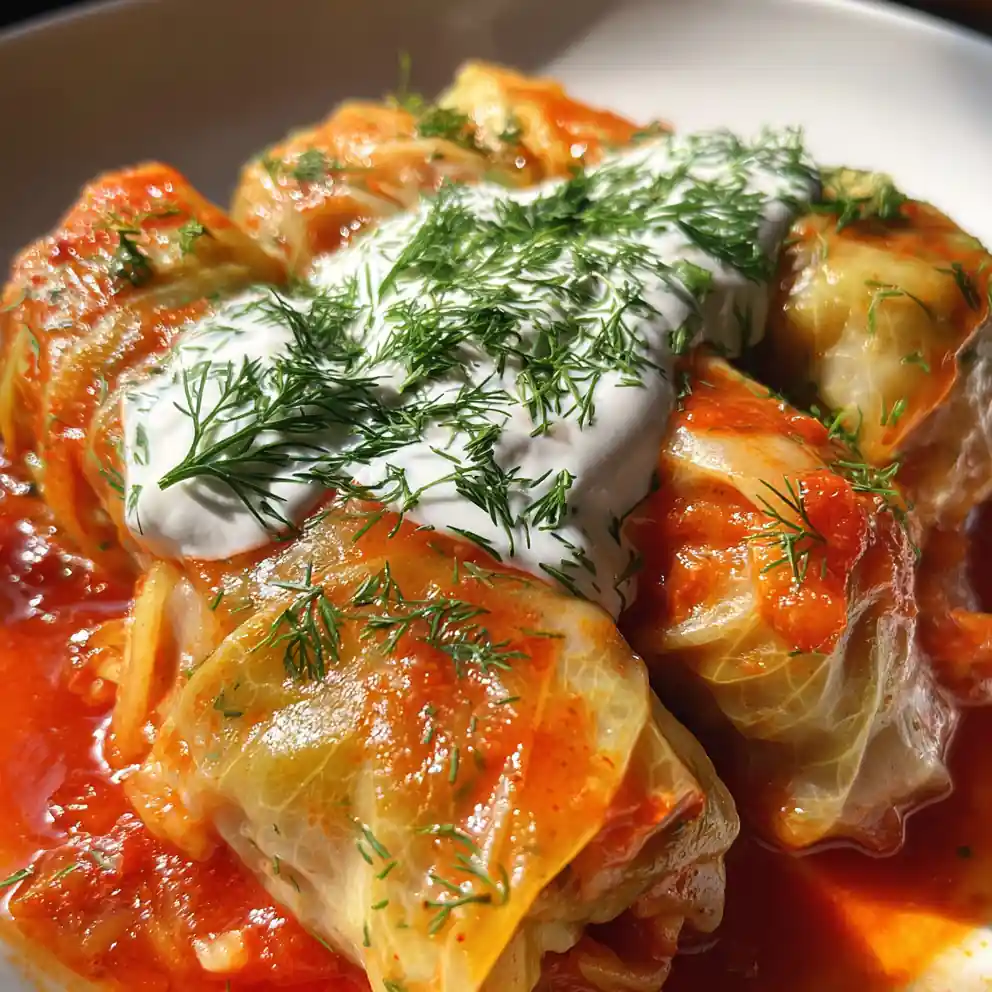 Recipe For Cabbage Rolls Tomato Bath With Dill Cream 6 recipe for cabbage rolls Tomato Bath With Dill Cream