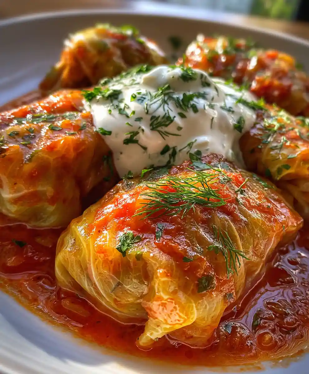 Recipe For Cabbage Rolls Tomato Bath With Dill Cream 7 recipe for cabbage rolls Tomato Bath With Dill Cream