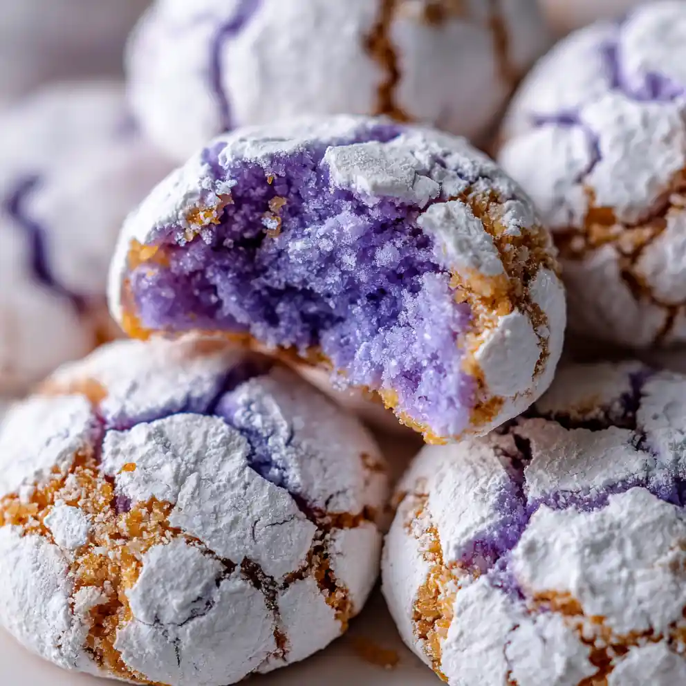 ube crinkle cookies recipe