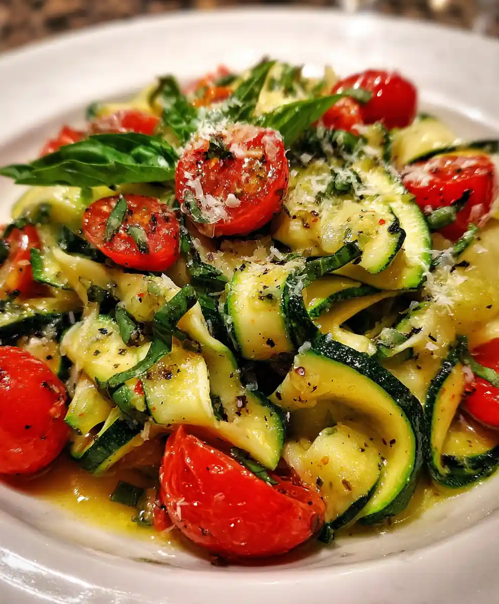 zucchini pasta recipe Lemon Basil Ribboned Noodles