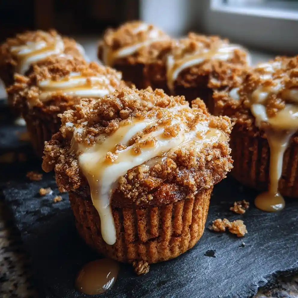 Banana Oat Muffins With Honey Cream Cheese Swirl 6 Banana Oat Muffins With Honey Cream Cheese Swirl