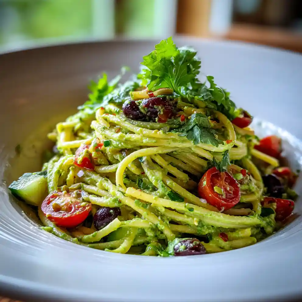 California Avocado Lime Spaghetti Salad With Pepita Crunch 6 California Avocado Lime Spaghetti Salad With Pepita Crunch