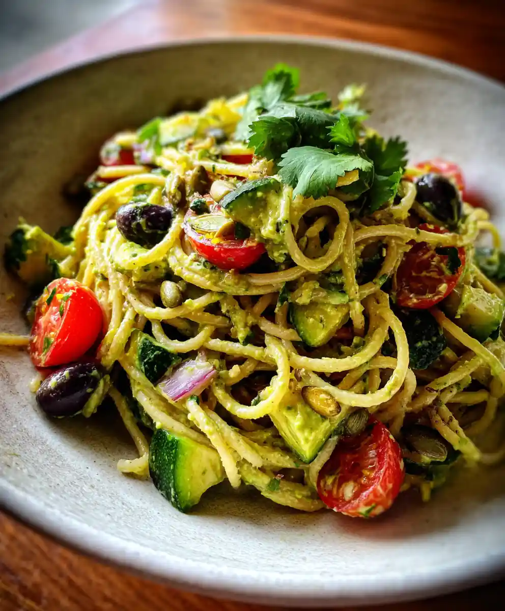 California Avocado Lime Spaghetti Salad With Pepita Crunch 7 California Avocado Lime Spaghetti Salad With Pepita Crunch