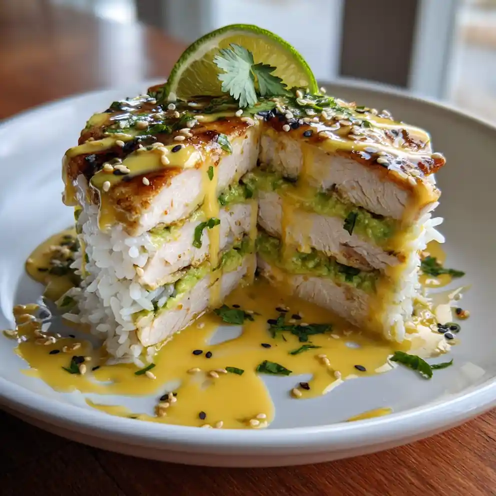 Honey Lime Chicken With Creamy Avocado Lime Rice Stack 6 Honey Lime Chicken With Creamy Avocado Lime Rice Stack
