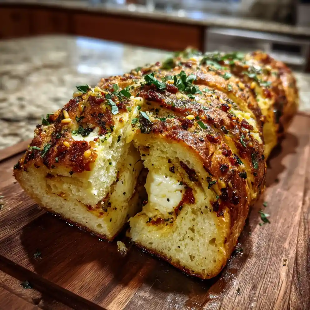 Italian Herb And Cheese Bread With Sun Dried Tomato Swirl 6 Italian Herb And Cheese Bread With Sun Dried Tomato Swirl