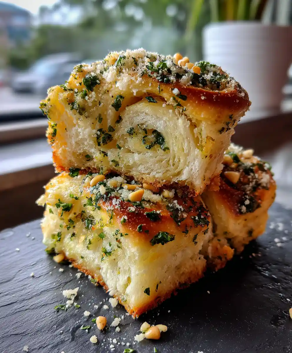 Lemon Thyme Garlic Parmesan Rolls With Golden Butter Swirl