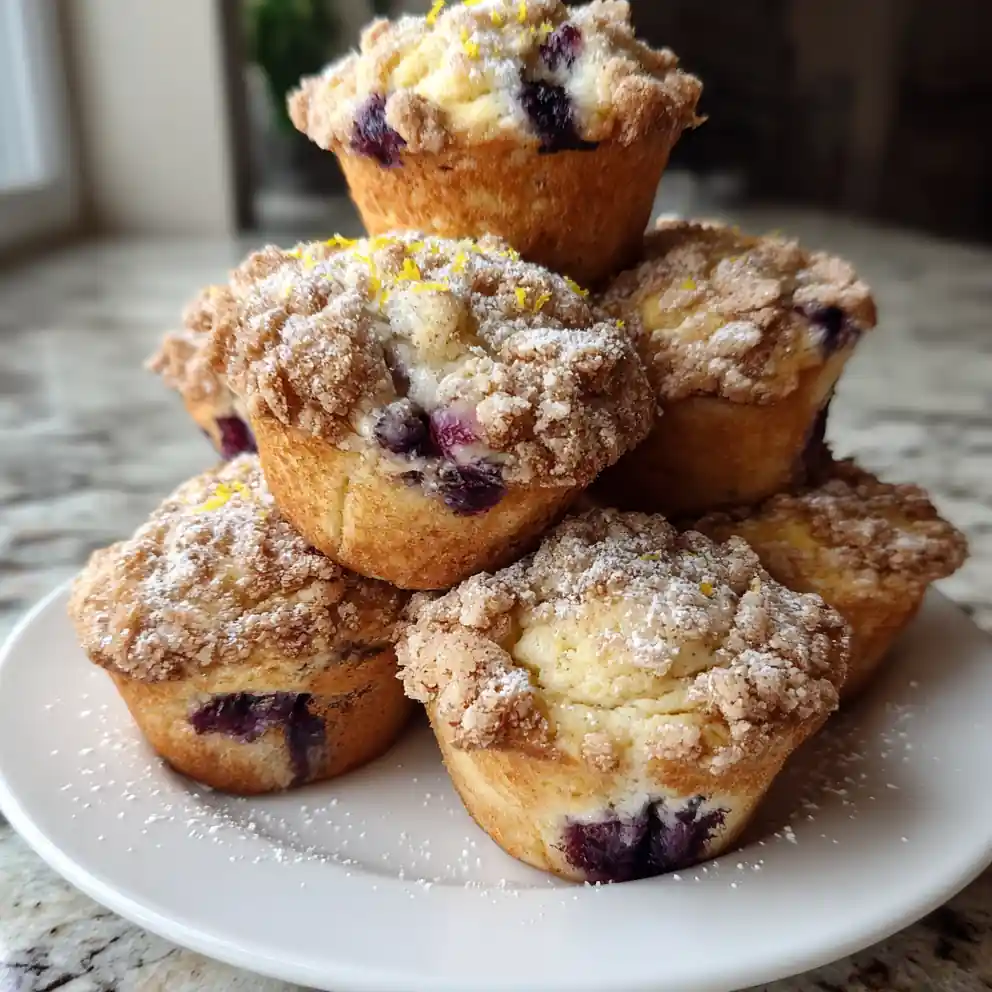 Lemon Zest Cream Cheese Swirl Blueberry Muffins 6 Lemon Zest Cream Cheese Swirl Blueberry Muffins