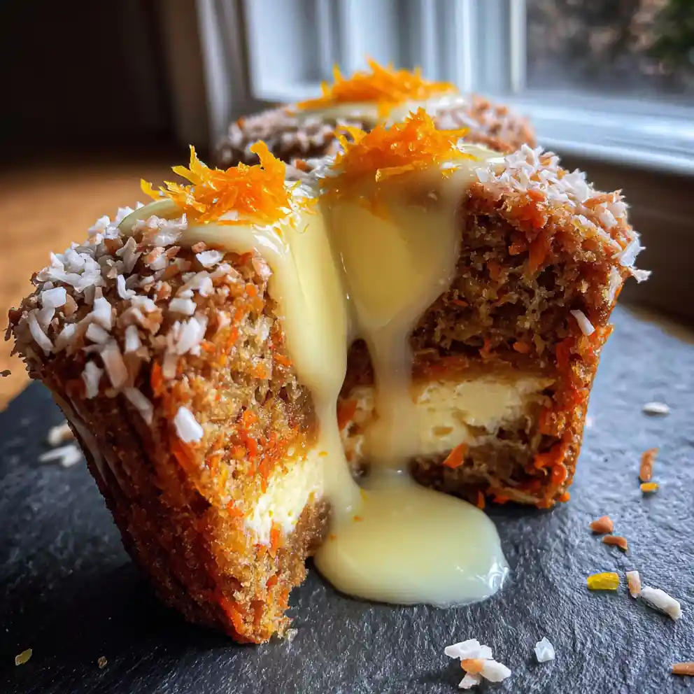 Orange Cardamom Carrot Muffins With Creamy Cheesecake Filling 6 Orange Cardamom Carrot Muffins With Creamy Cheesecake Filling