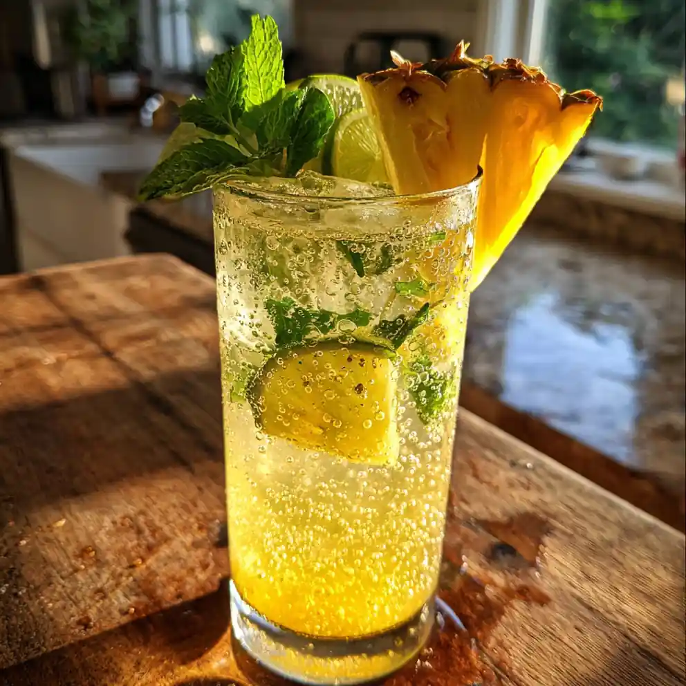 Pineapple Ginger Lime Sparkling Soda 6 Pineapple Ginger Lime Sparkling Soda