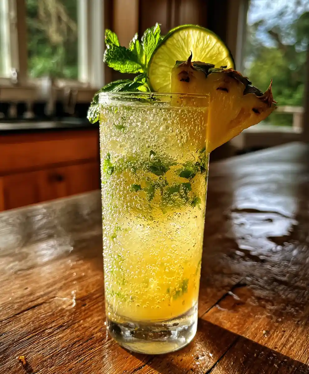 Pineapple Ginger Lime Sparkling Soda 7 Pineapple Ginger Lime Sparkling Soda
