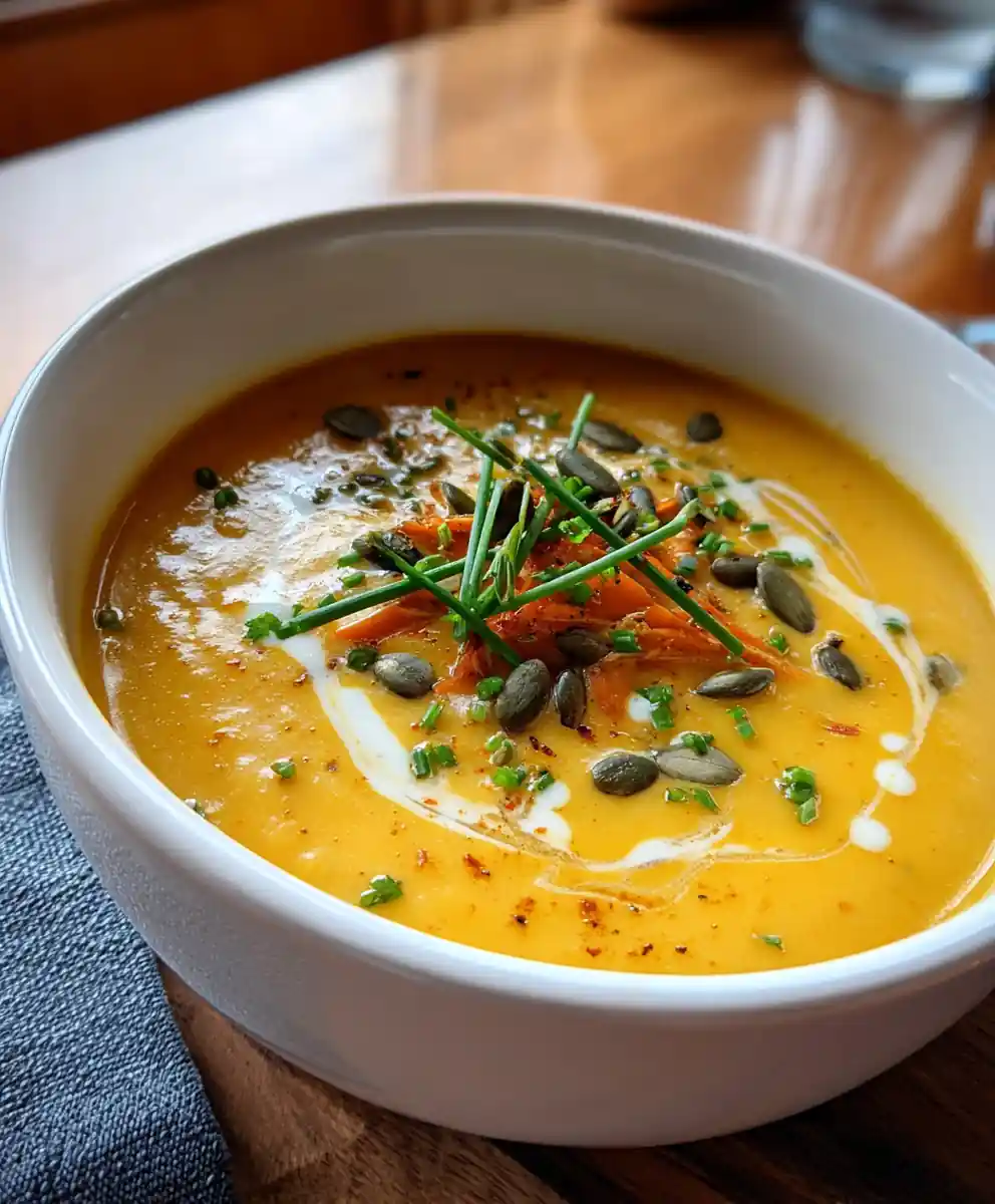 Potato Soup With Saffron Cream Swirl 7 Potato Soup with Saffron Cream Swirl