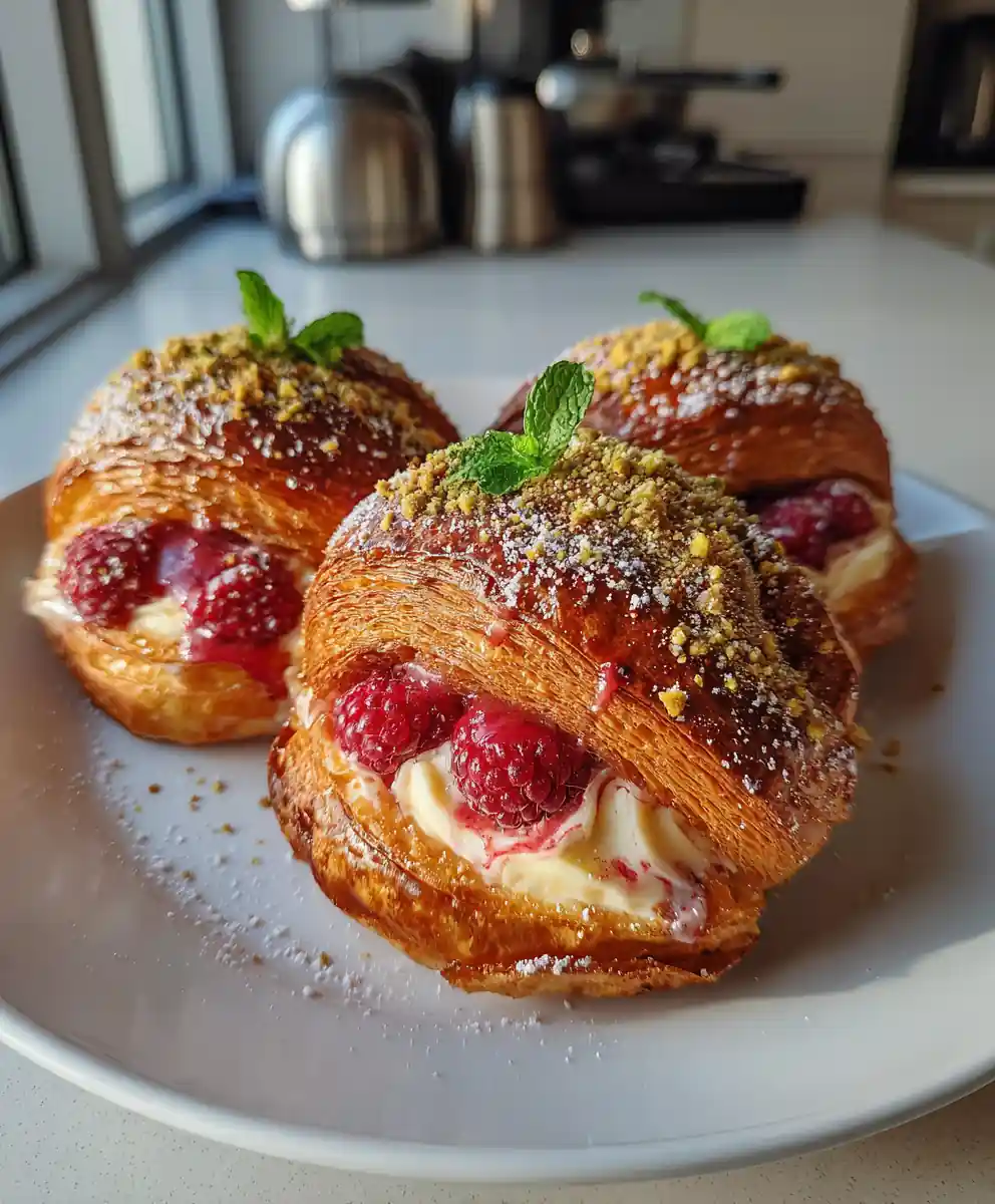 Raspberry Cream Cheese Cruffins With Rose Pistachio Crumble 7 Raspberry Cream Cheese Cruffins With Rose Pistachio Crumble