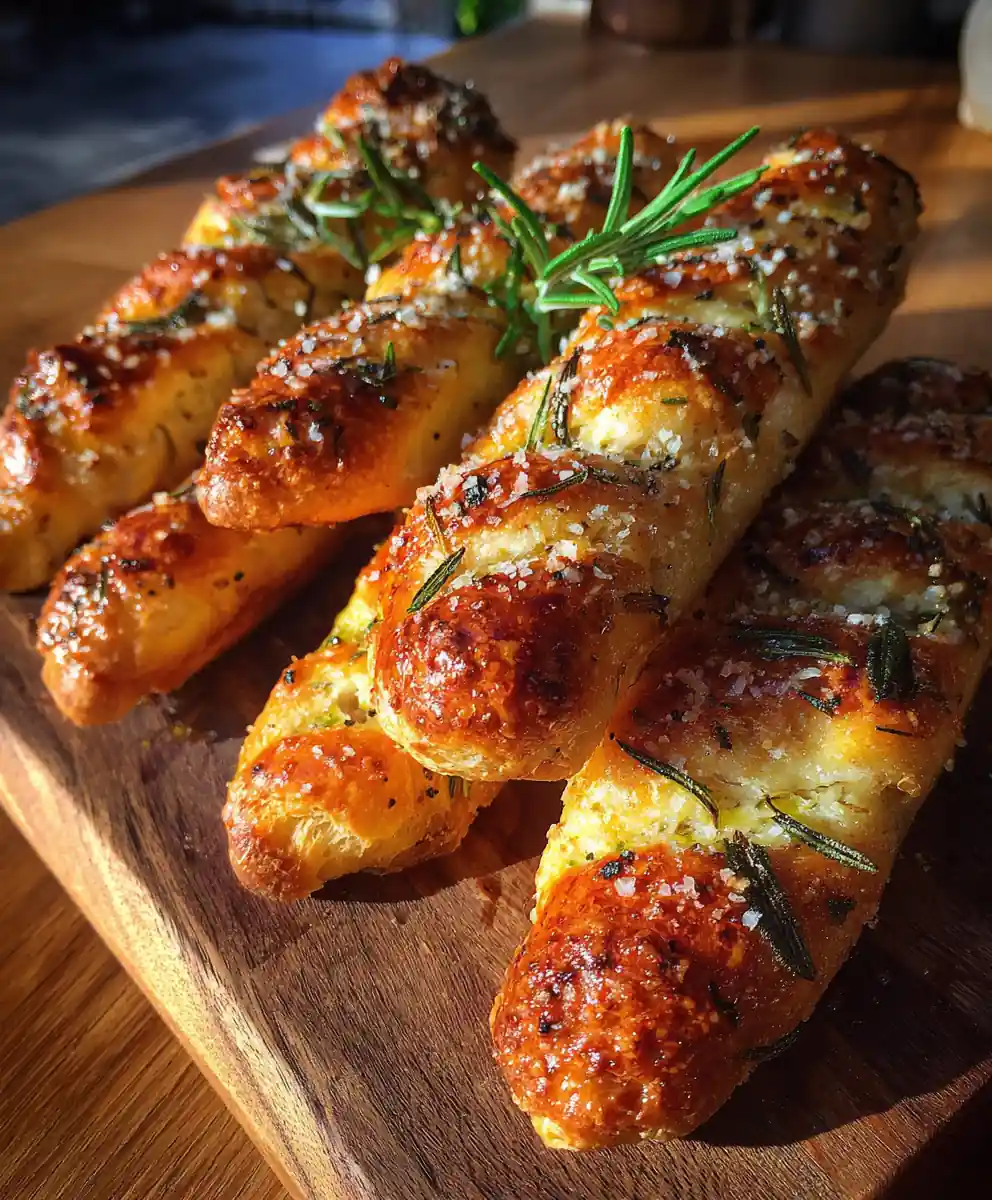 Savory Herb Swirled Mini Baguettes With Parmesan Crust