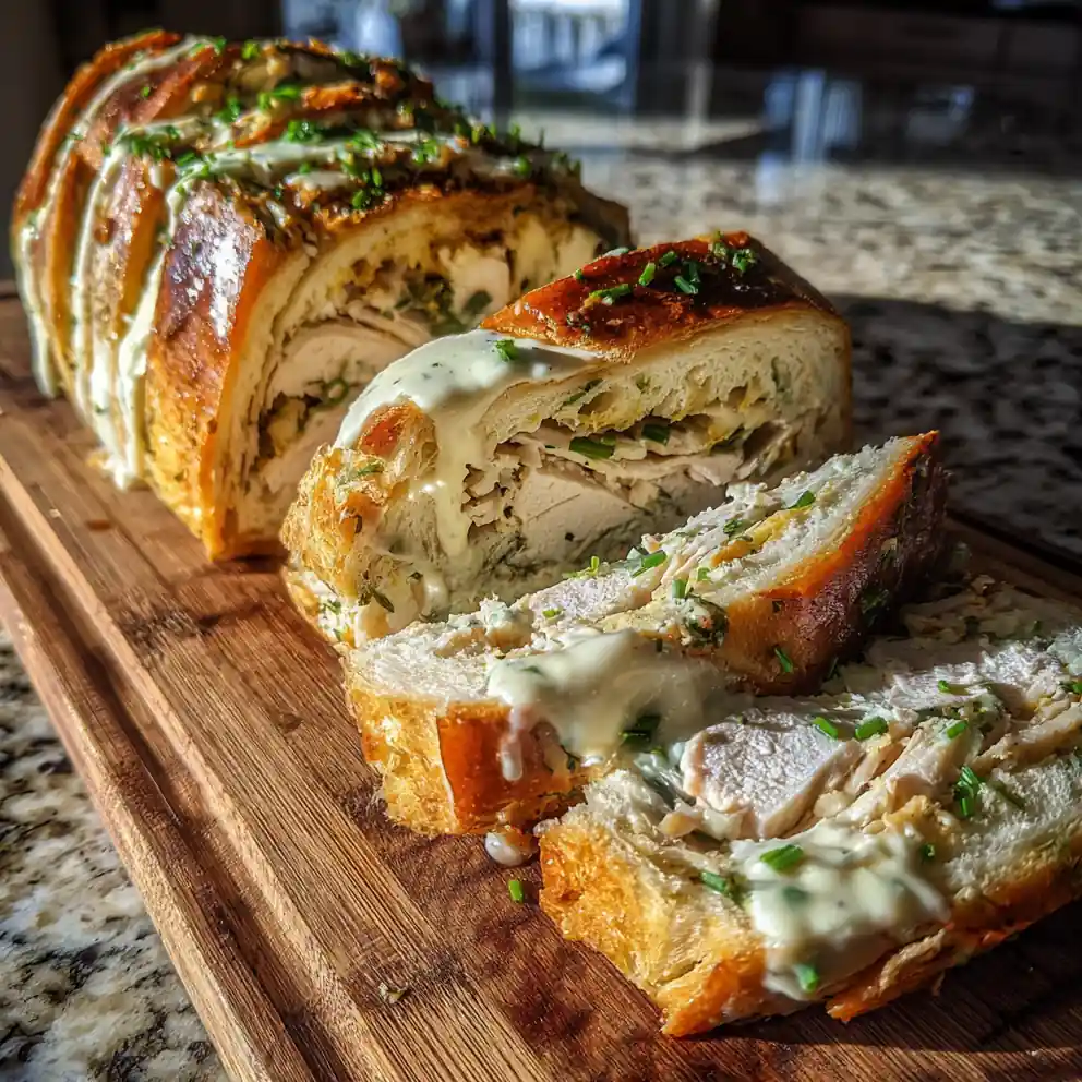 Smoky Turkey & Chicken Ranch Stuffed Bread