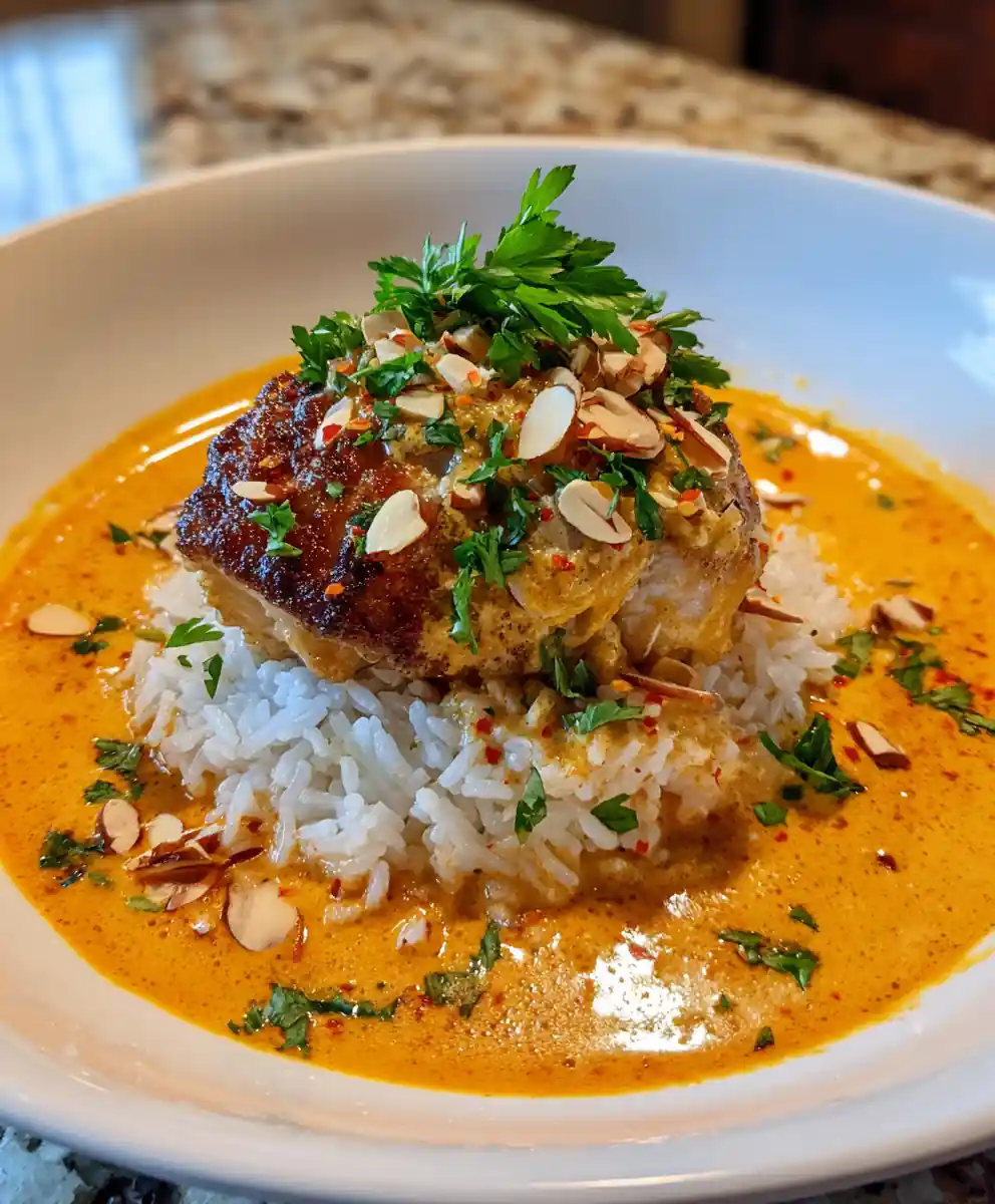 Smothered Chicken And Rice With Roasted Red Pepper Cream 7 Smothered Chicken And Rice With Roasted Red Pepper Cream