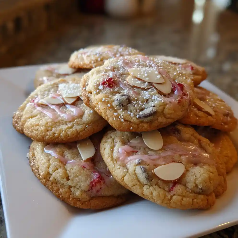 Strawberry Swirl Chocolate Chip Cookies