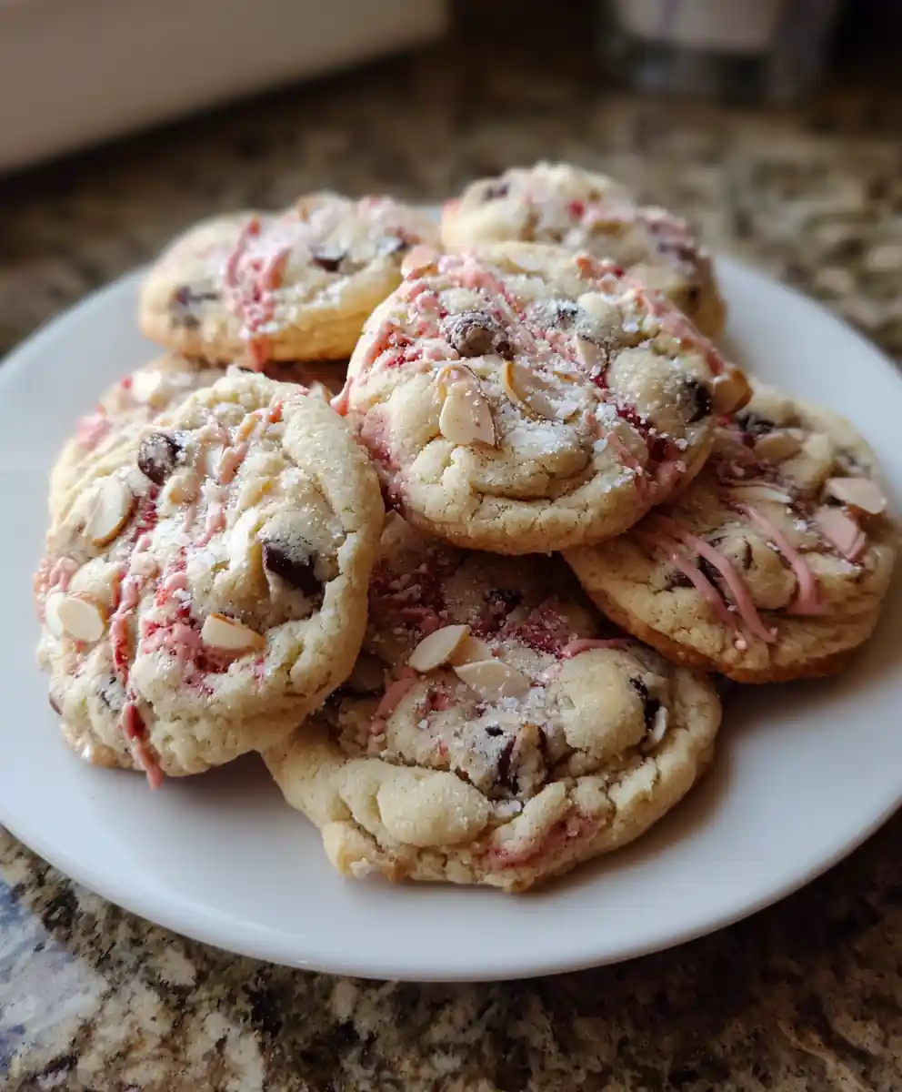 Strawberry Swirl Chocolate Chip Cookies