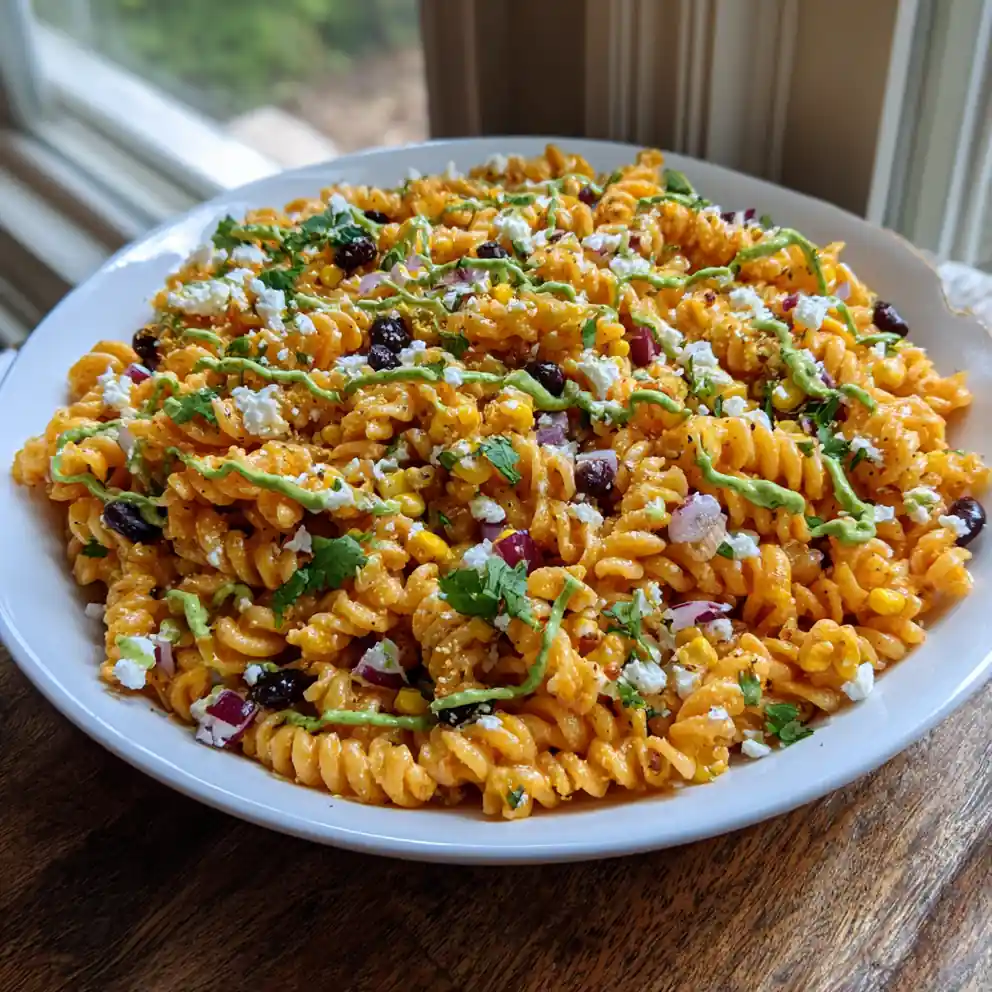 Zesty Mexican Pasta Salad With Roasted Poblano Lime Crema 6 Zesty Mexican Pasta Salad With Roasted Poblano Lime Crema