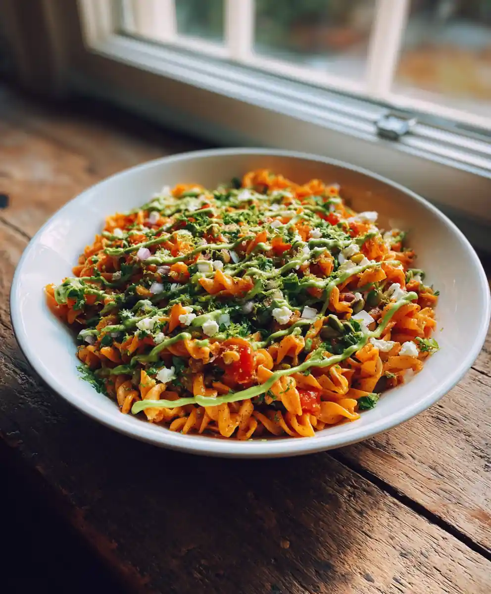 Zesty Mexican Pasta Salad With Roasted Poblano Lime Crema 7 Zesty Mexican Pasta Salad With Roasted Poblano Lime Crema