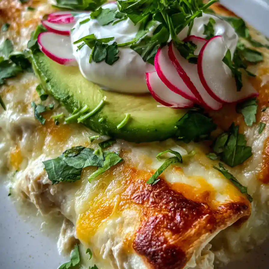Best Easy White Chicken Enchiladas