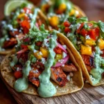 Chicken Street Tacos With Mango Salsa Avocado Crema 1772941487.66095