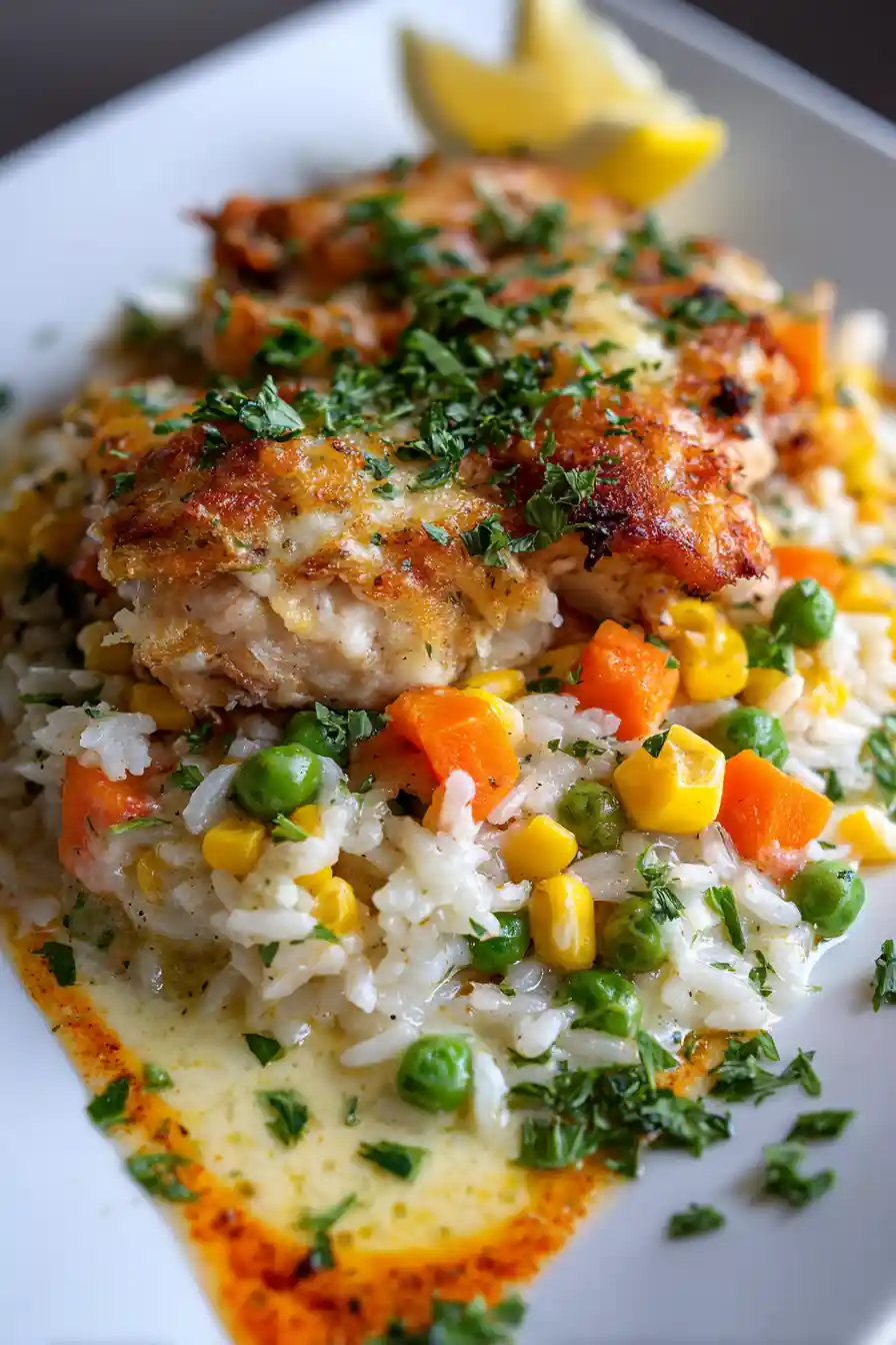 Chicken And Rice Casserole With Mixed Vegetables