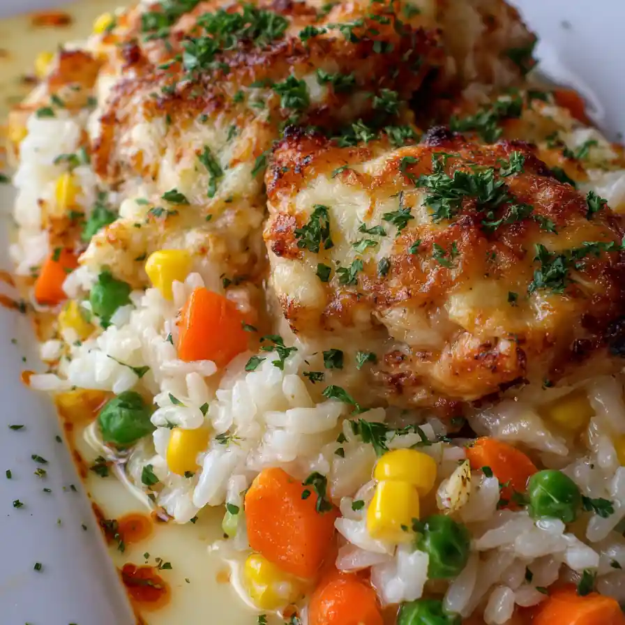 Chicken And Rice Casserole With Mixed Vegetables