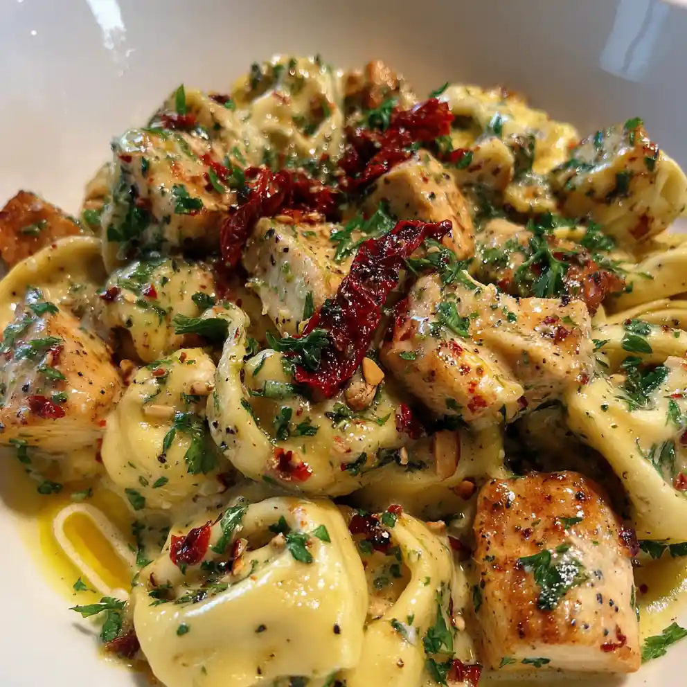Creamy Garlic Parmesan Chicken Tortellini