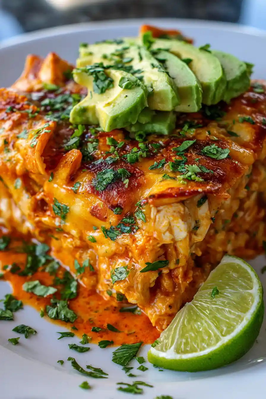 Creamy Chicken Enchilada Casserole